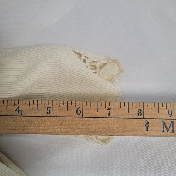 Vintage Handmade Dress Infant Doll Corduroy With Bonnet - Picture 11 of 12